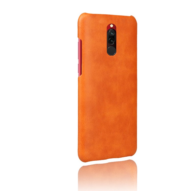 KSQ Crazy Horse PU Leather Coated Hard PC Protection Phone Case for Xiaomi Redmi 8 - Orange-4