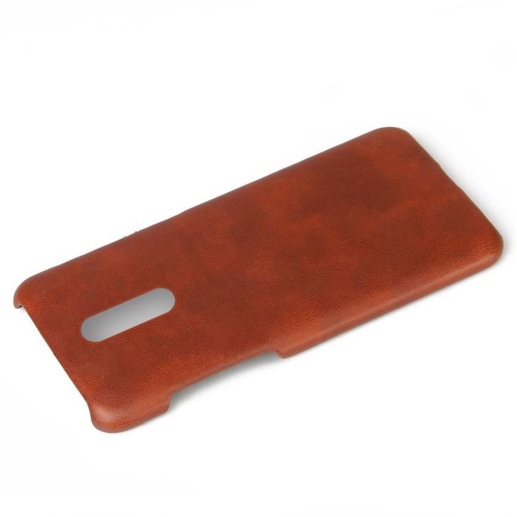 KSQ Crazy Horse PU Leather Coated Hard PC Protection Phone Case for Xiaomi Redmi 8 - Brown-2