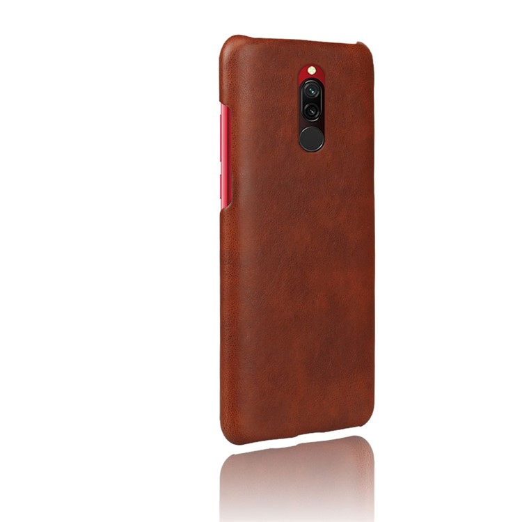 KSQ Crazy Horse PU Leather Coated Hard PC Protection Phone Case for Xiaomi Redmi 8 - Brown-4