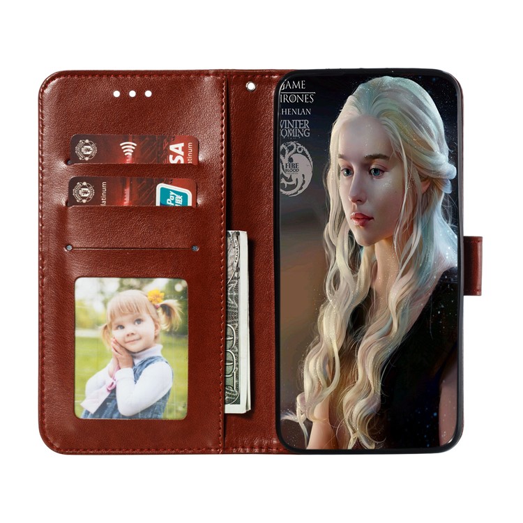 Imprint Mandala Flower PU Leather Wallet Case for Xiaomi Redmi 8 - Brown-9
