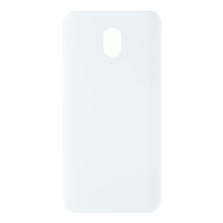 Rubberized PC Hard Protective Casing for Xiaomi Redmi 8A - White-1