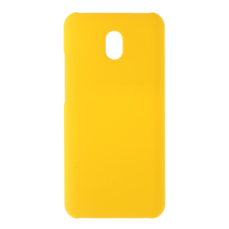 Rubberized PC Hard Protective Casing for Xiaomi Redmi 8A - Yellow-1