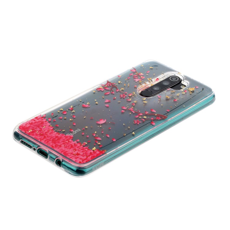 Glitter Sequins Inlaid Pattern Printing TPU Shell for Xiaomi Redmi Note 8 Pro - Petal-3