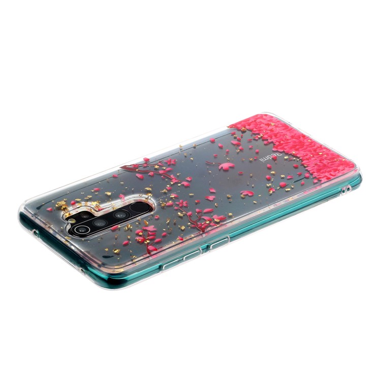 Glitter Sequins Inlaid Pattern Printing TPU Shell for Xiaomi Redmi Note 8 Pro - Petal-4