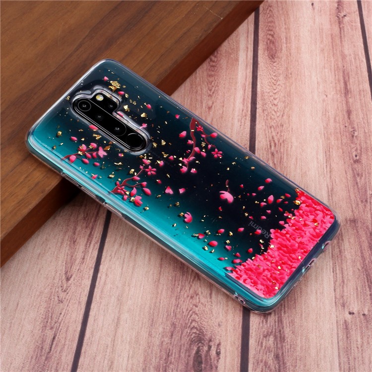 Glitter Sequins Inlaid Pattern Printing TPU Shell for Xiaomi Redmi Note 8 Pro - Petal-6