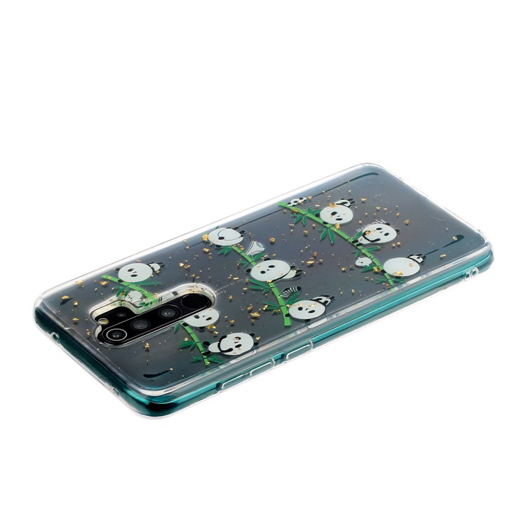 Glitter Sequins Inlaid Pattern Printing TPU Shell for Xiaomi Redmi Note 8 Pro - Pandas-4