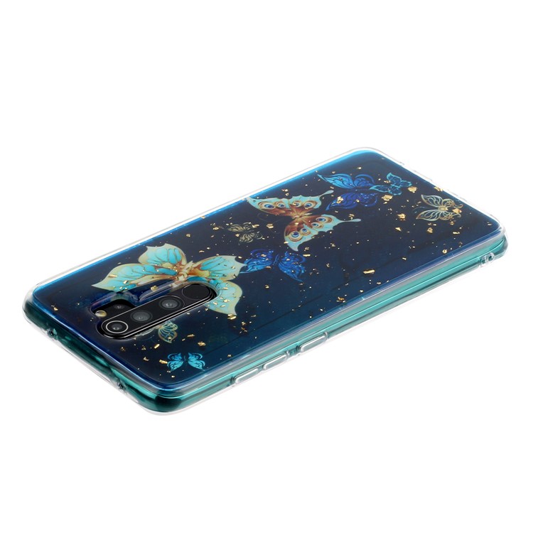 Glitter Sequins Inlaid Pattern Printing TPU Shell for Xiaomi Redmi Note 8 Pro - Butterflies-4
