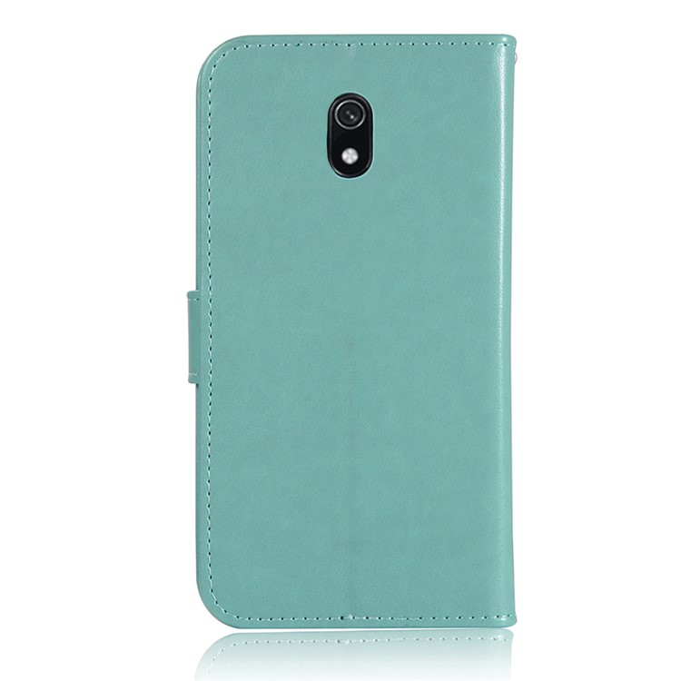 Imprinted Dream Catcher Owl PU Leather Wallet Case for Xiaomi Redmi 8A - Green-3