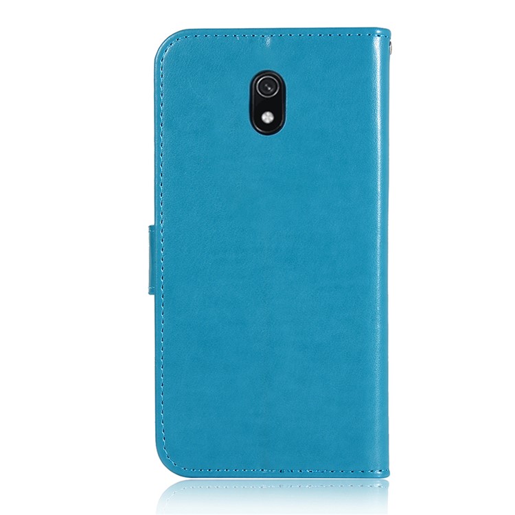 Imprinted Dream Catcher Owl PU Leather Wallet Case for Xiaomi Redmi 8A - Blue-3