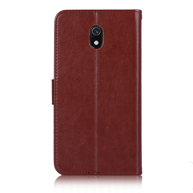 Imprinted Dream Catcher Owl PU Leather Wallet Case for Xiaomi Redmi 8A - Brown-3