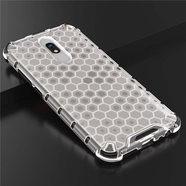 Honeycomb Pattern Shock-proof TPU + PC Hybrid Shell for Xiaomi Redmi 8A - White-10