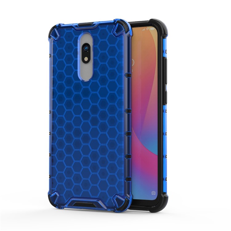Honeycomb Pattern Shock-proof TPU + PC Hybrid Shell for Xiaomi Redmi 8A - Blue-2
