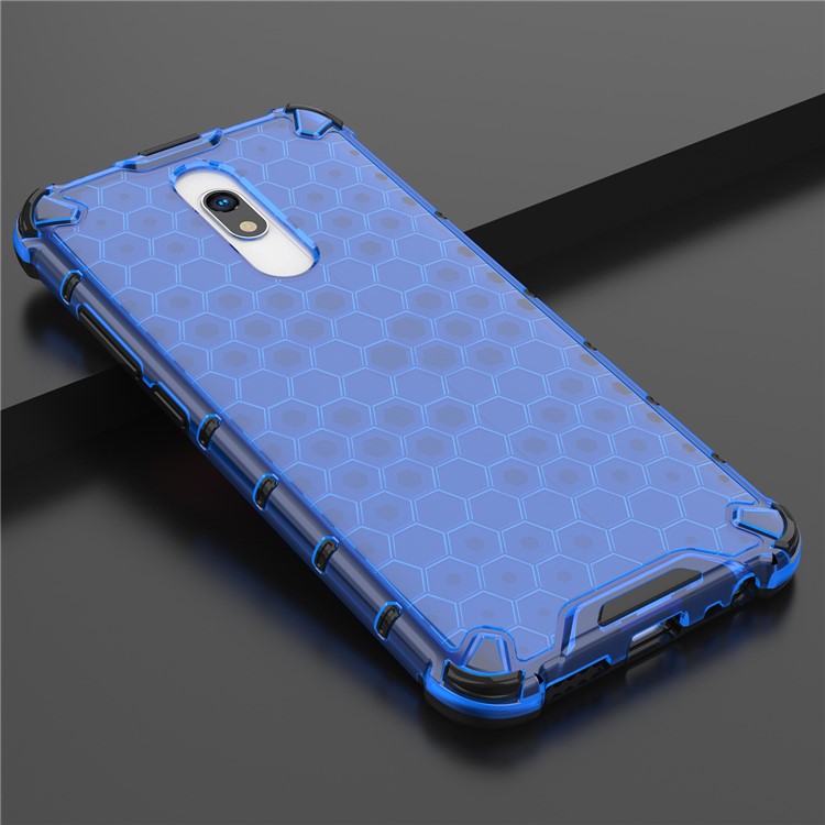 Honeycomb Pattern Shock-proof TPU + PC Hybrid Shell for Xiaomi Redmi 8A - Blue-4