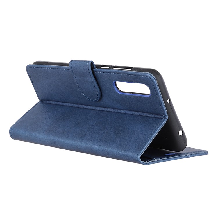 Matte Skin Wallet Leather Stand Case for Xiaomi Mi 9 Pro/9 Pro 5G - Blue-11