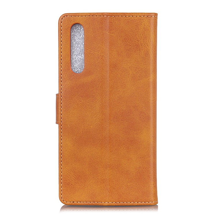 Matte Skin Wallet Leather Stand Case for Xiaomi Mi 9 Pro/9 Pro 5G - Brown-11