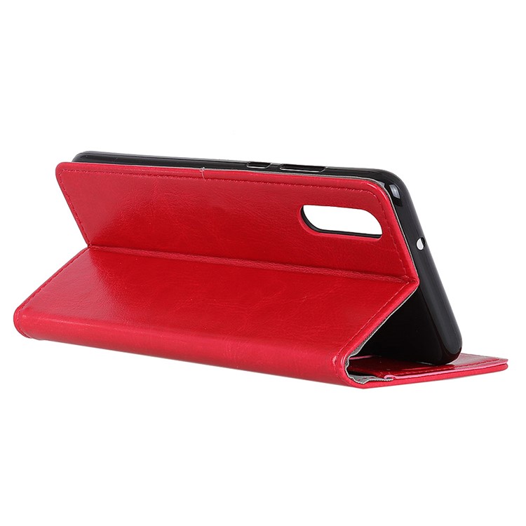 Crazy Horse Wallet Stand Leather Phone Case for Xiaomi Mi 9 Pro 5G/Mi 9 Pro - Red-10