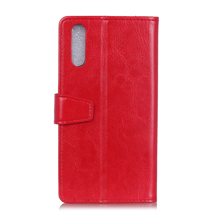 Crazy Horse Wallet Stand Leather Phone Case for Xiaomi Mi 9 Pro 5G/Mi 9 Pro - Red-11