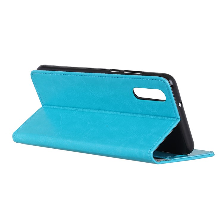 Crazy Horse Wallet Stand Leather Phone Case for Xiaomi Mi 9 Pro 5G/Mi 9 Pro - Blue-10