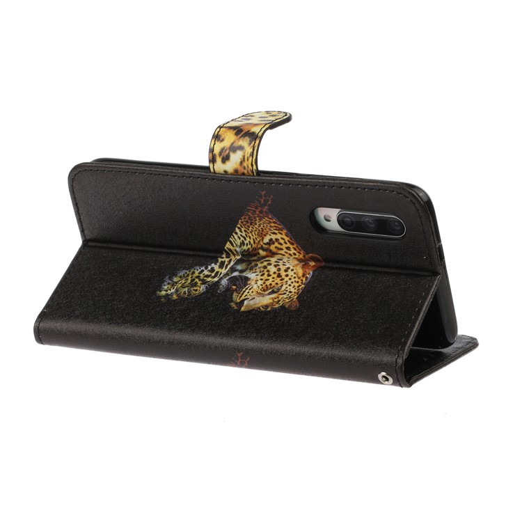 Pattern Printing Silk Texture Wallet Leather Phone Case for Xiaomi Mi 9 - Black-6