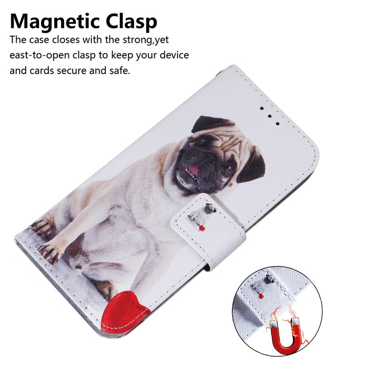 Pattern Printing Leather Wallet Case for Xiaomi Redmi 8A - Dog and Heart-4