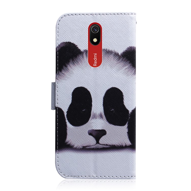 Pattern Printing Leather Wallet Case for Xiaomi Redmi 8A - Panda-3