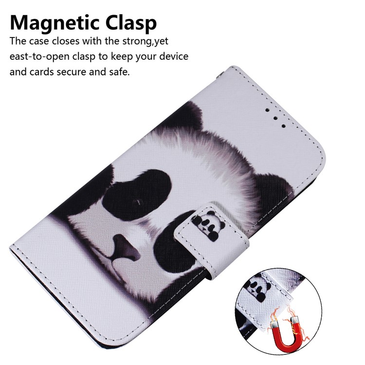 Pattern Printing Leather Wallet Case for Xiaomi Redmi 8A - Panda-4