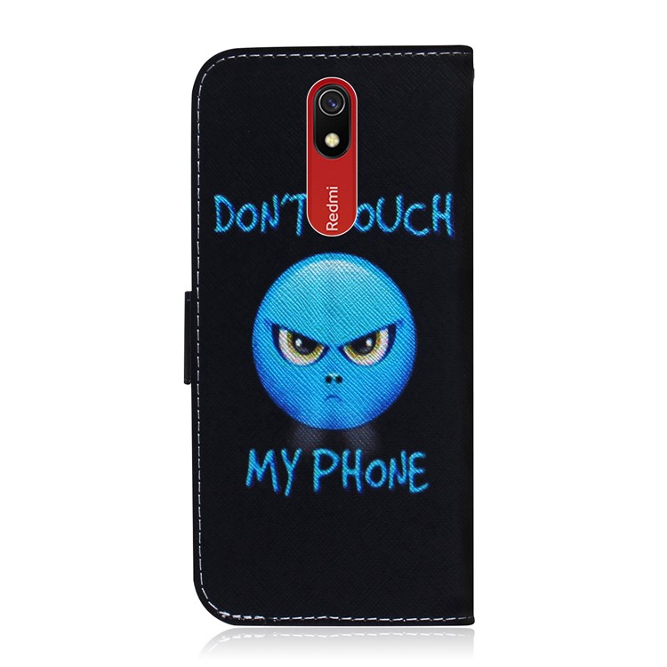 Pattern Printing Leather Wallet Case for Xiaomi Redmi 8A - Do not Touch My Phone-3