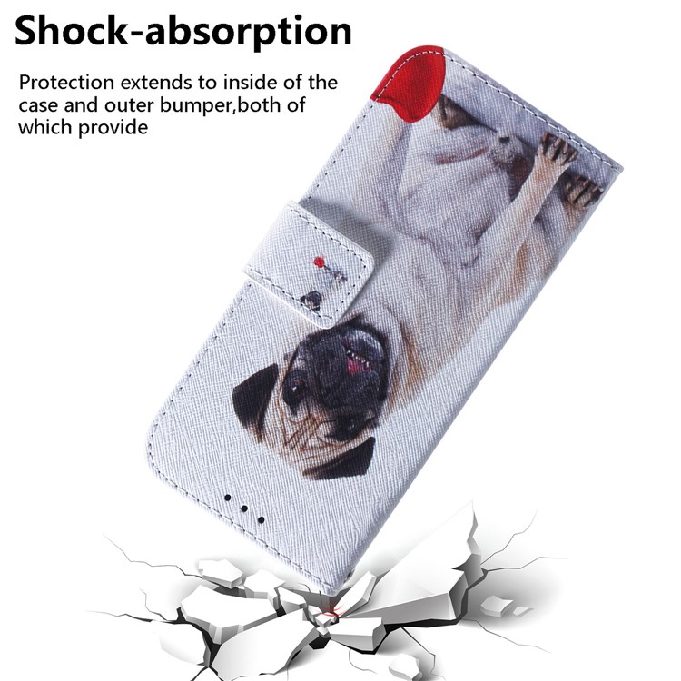 Pattern Printing PU Leather Wallet Stand Case for Xiaomi Redmi 8 - Dog and Heart-5