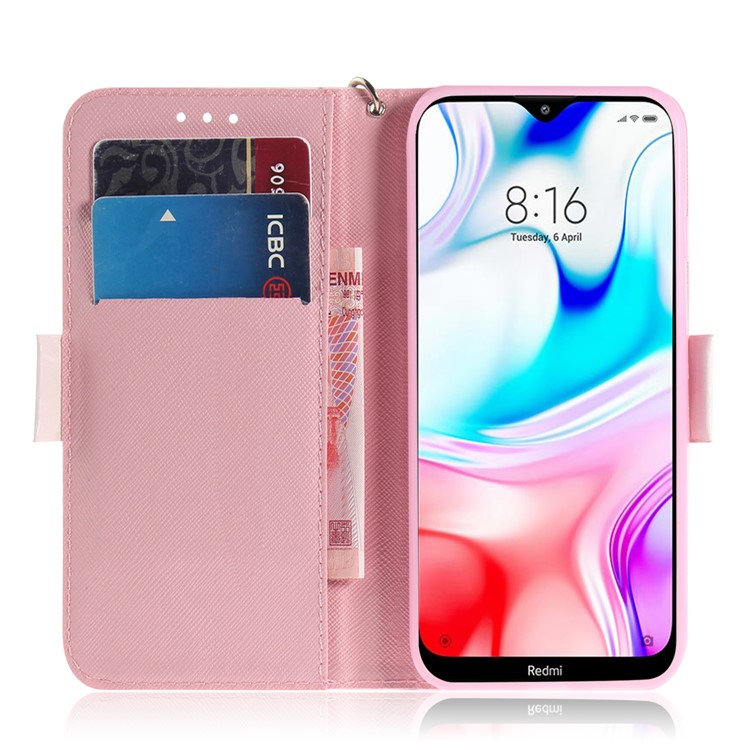 Pattern Printing Light Spot Decor Leather Wallet Shell for Xiaomi Redmi 8 - High-heeled Shoes-7