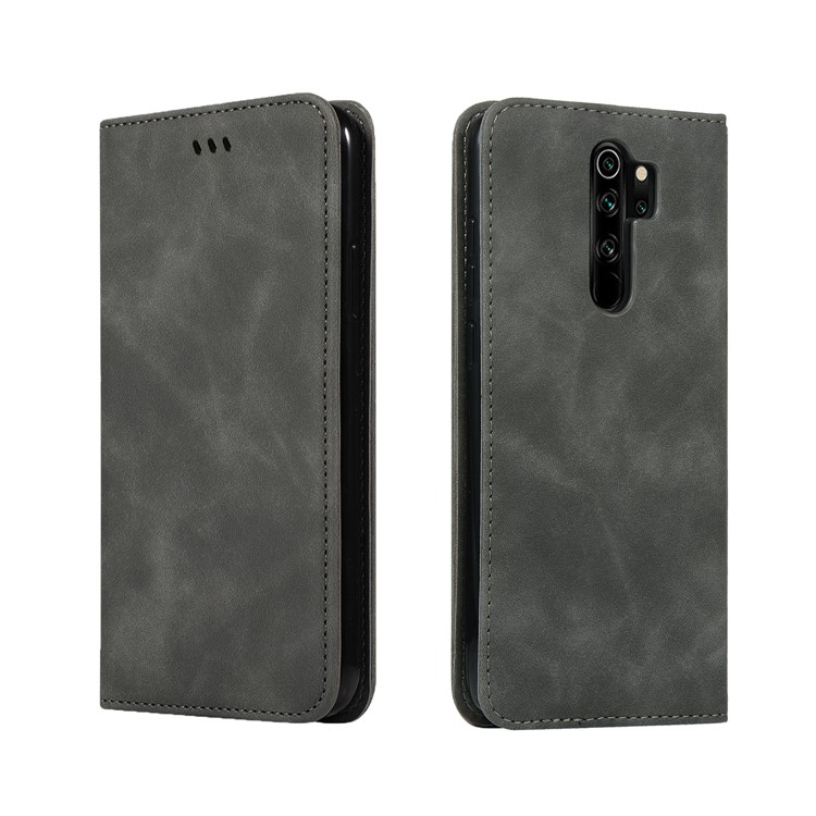 Business Style PU Leather Stand Phone Case for Xiaomi Redmi Note 8 Pro - Black-2