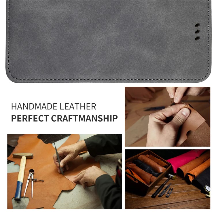 Business Style PU Leather Stand Phone Case for Xiaomi Redmi Note 8 Pro - Black-7