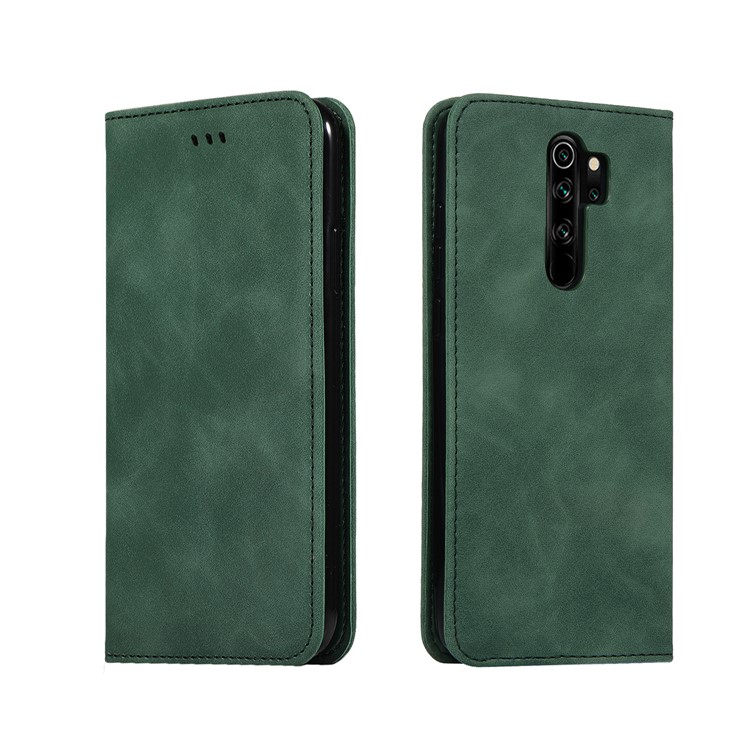 Business Style PU Leather Stand Phone Case for Xiaomi Redmi Note 8 Pro - Green-2