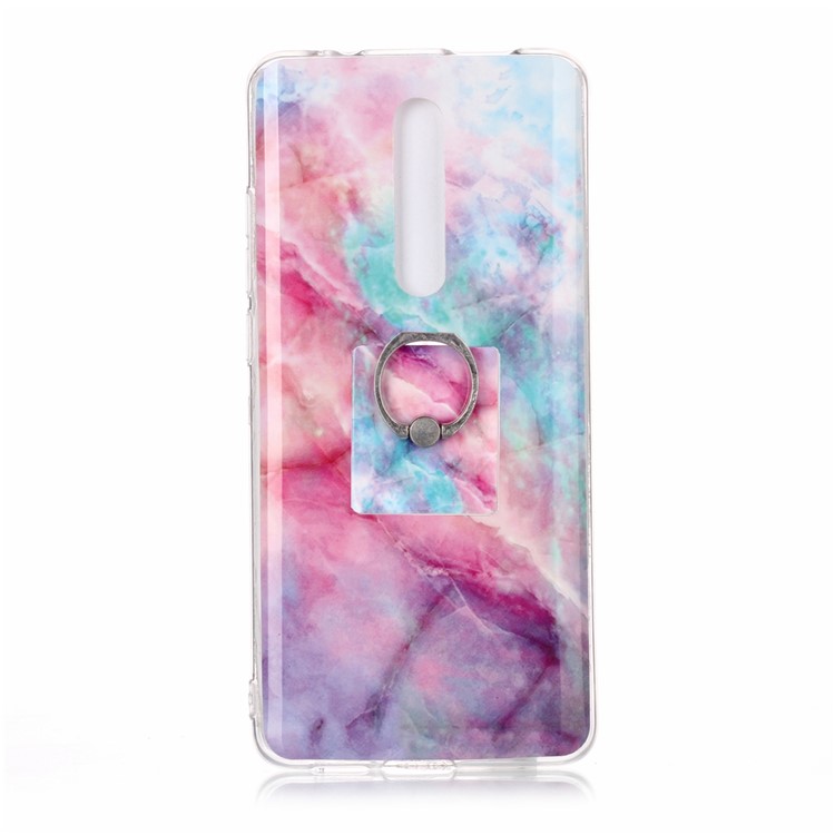 Marble Pattern IMD TPU + Finger Ring Kickstand Phone Covering for Xiaomi Redmi K20 / Mi 9T/ K20 Pro / Mi 9T Pro - Style A-2