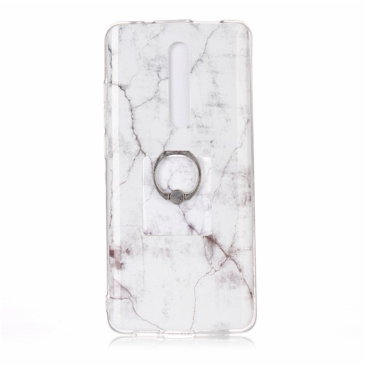 Marble Pattern IMD TPU + Finger Ring Kickstand Phone Covering for Xiaomi Redmi K20 / Mi 9T/ K20 Pro / Mi 9T Pro - Style J-2
