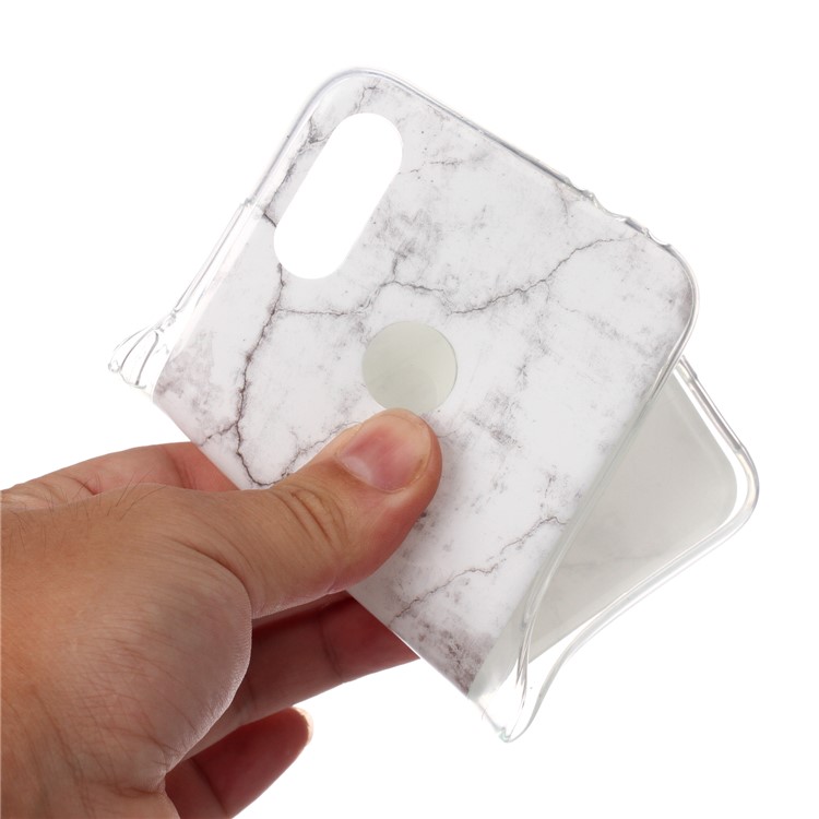 Marble Pattern IMD TPU Phone Case with Finger Ring Kickstand Shell for Xiaomi Redmi Note 7/7 Pro (India)/7S - Style F-3