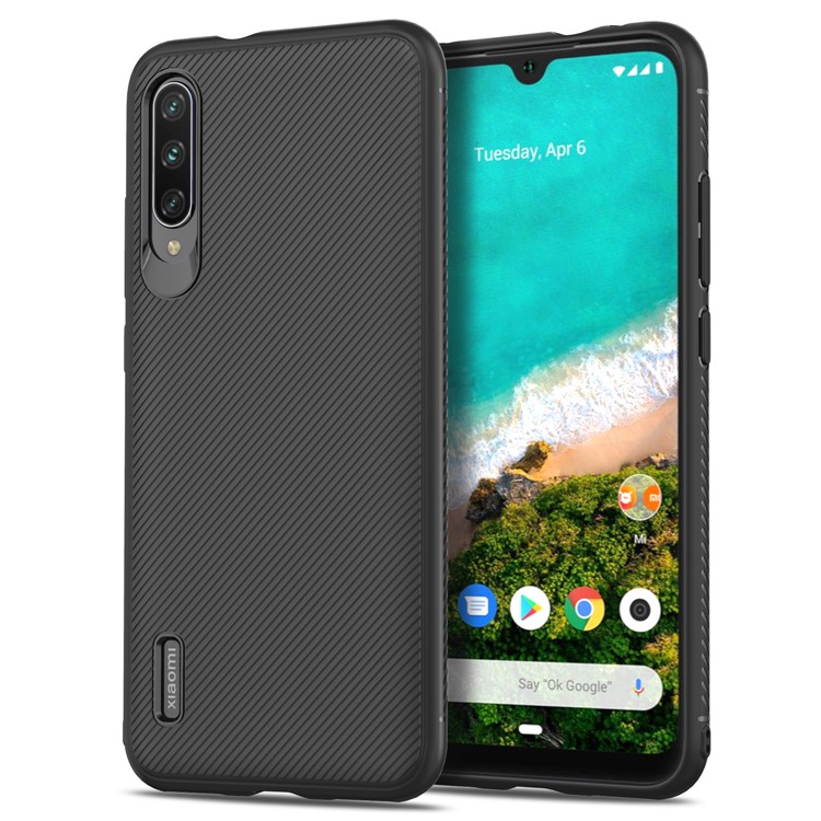 LENUO Twill Texture TPU Case for Xiaomi Mi CC9e / Mi A3 - Black-2