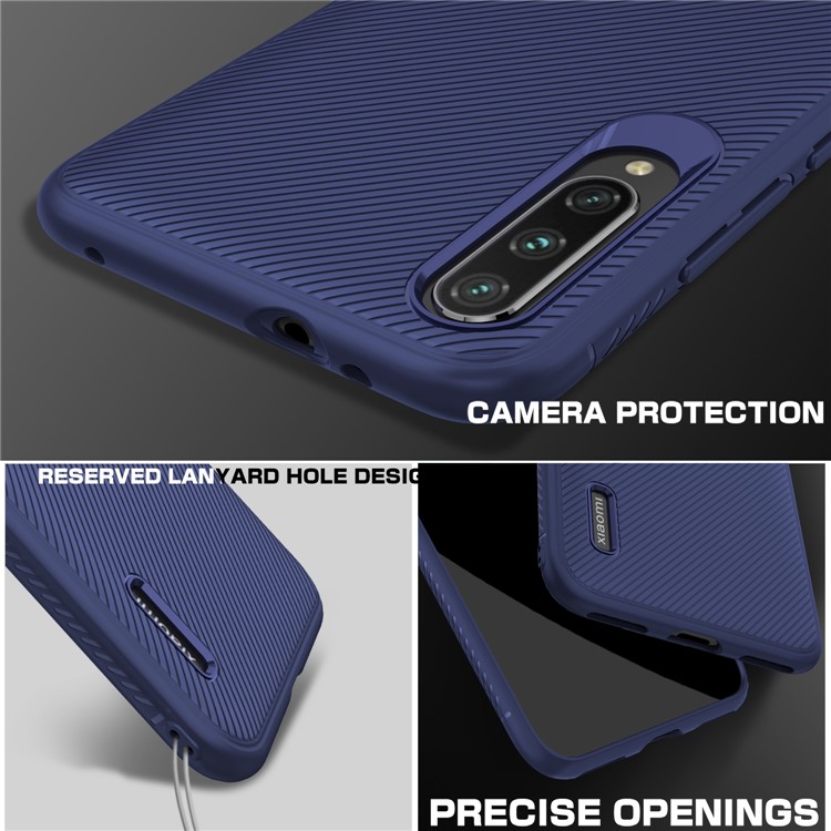 LENUO Twill Texture TPU Case for Xiaomi Mi CC9e / Mi A3 - Dark Blue-4