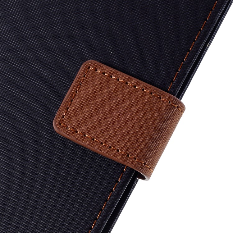 ROAR Twill Grain Leather Wallet Stand Case for Xiaomi Redmi Note 8 - Black-5