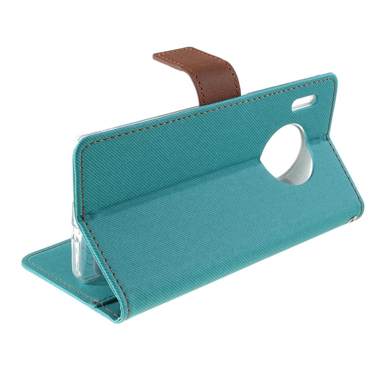 ROAR Twill Grain Leather Wallet Stand Case for Xiaomi Redmi Note 8 - Green-5