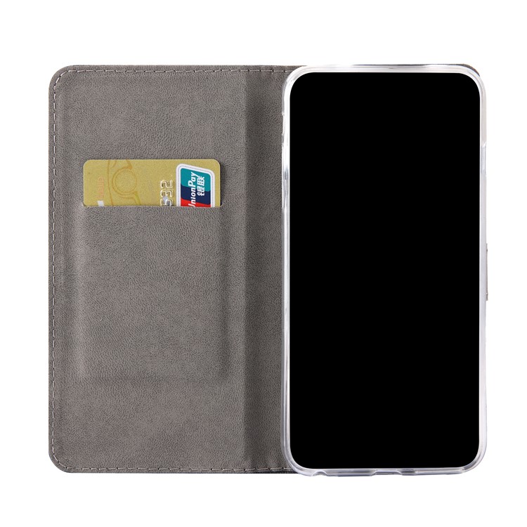 Linen Fabric PU Leather Card Storage Casing Shell for Xiaomi Redmi 8 - Black-7