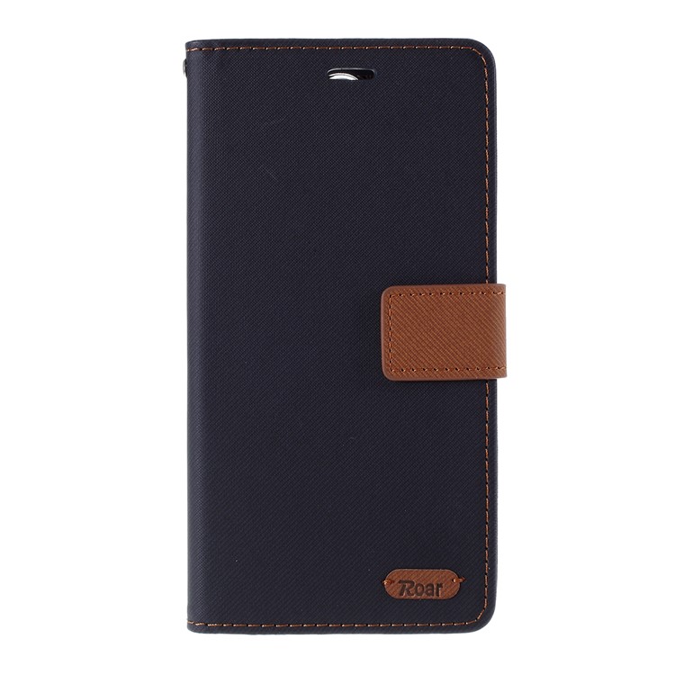 ROAR Twill Skin Wallet Leather Case for Xiaomi Redmi Note 8 Pro - Black-2