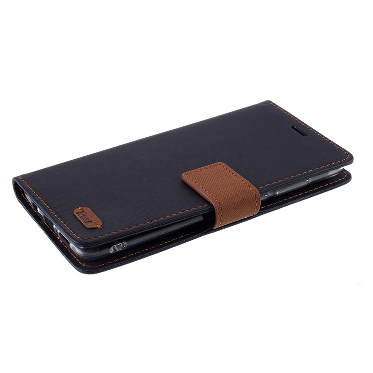 ROAR Twill Skin Wallet Leather Case for Xiaomi Redmi Note 8 Pro - Black-5