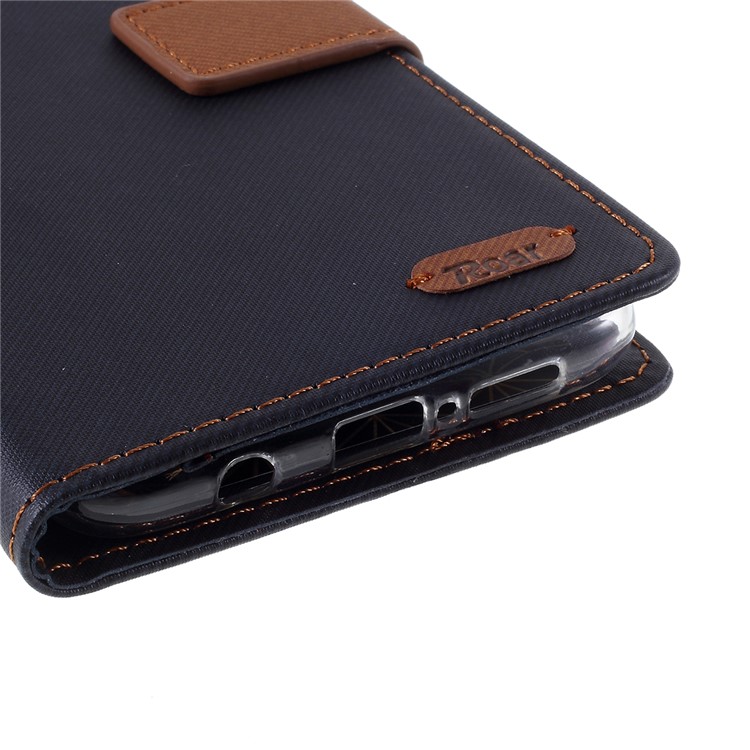 ROAR Twill Skin Wallet Leather Case for Xiaomi Redmi Note 8 Pro - Black-7