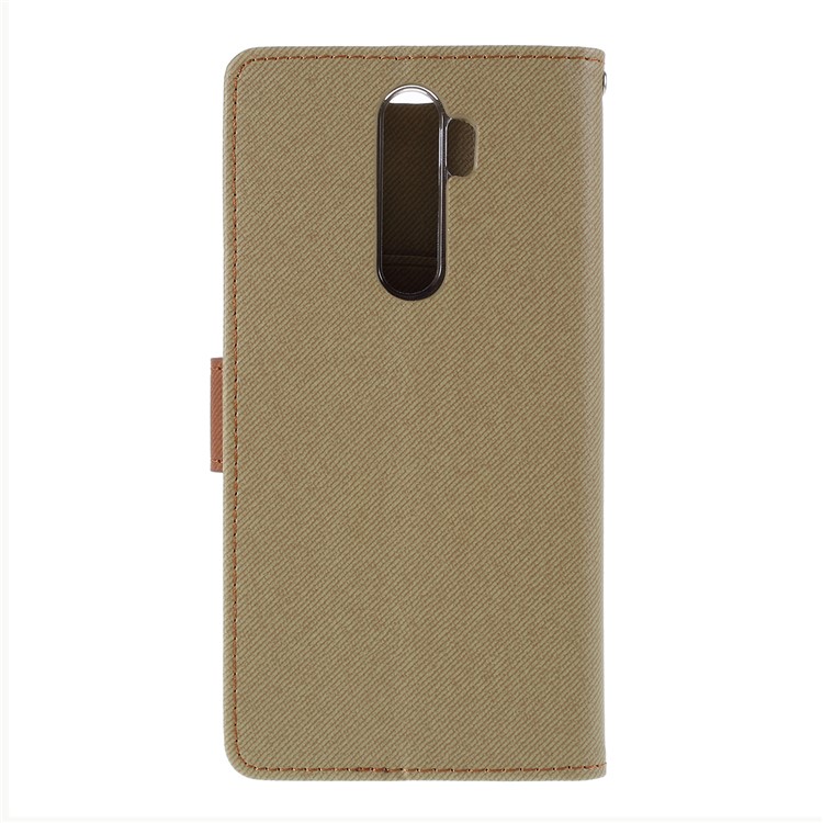 ROAR Twill Skin Wallet Leather Case for Xiaomi Redmi Note 8 Pro - Khaki-3