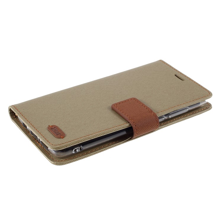 ROAR Twill Skin Wallet Leather Case for Xiaomi Redmi Note 8 Pro - Khaki-4