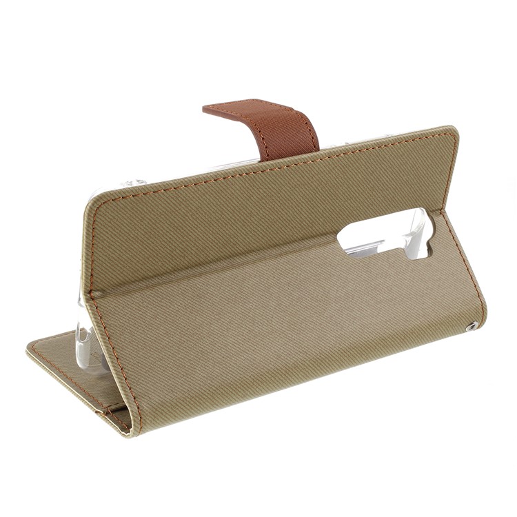 ROAR Twill Skin Wallet Leather Case for Xiaomi Redmi Note 8 Pro - Khaki-5