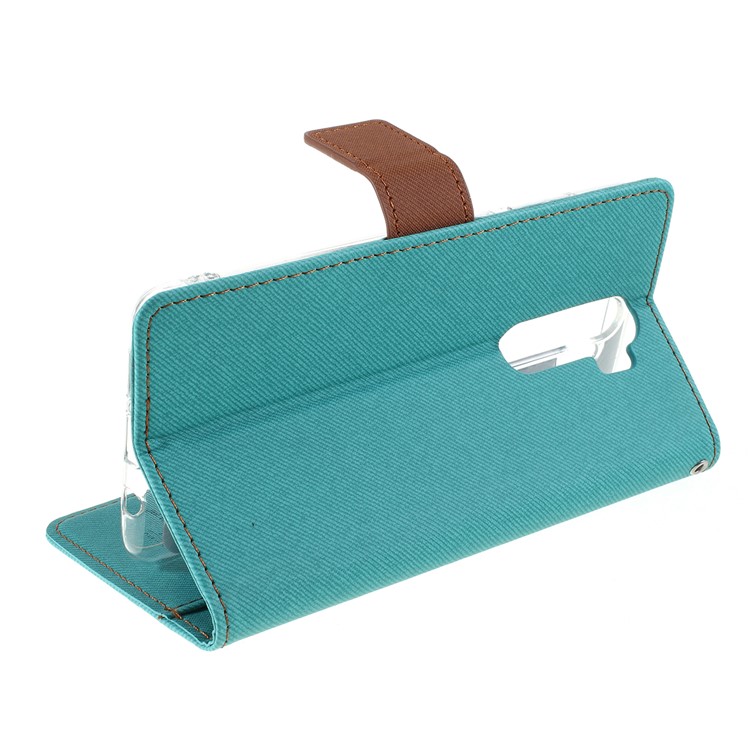 ROAR Twill Skin Wallet Leather Case for Xiaomi Redmi Note 8 Pro - Cyan-5
