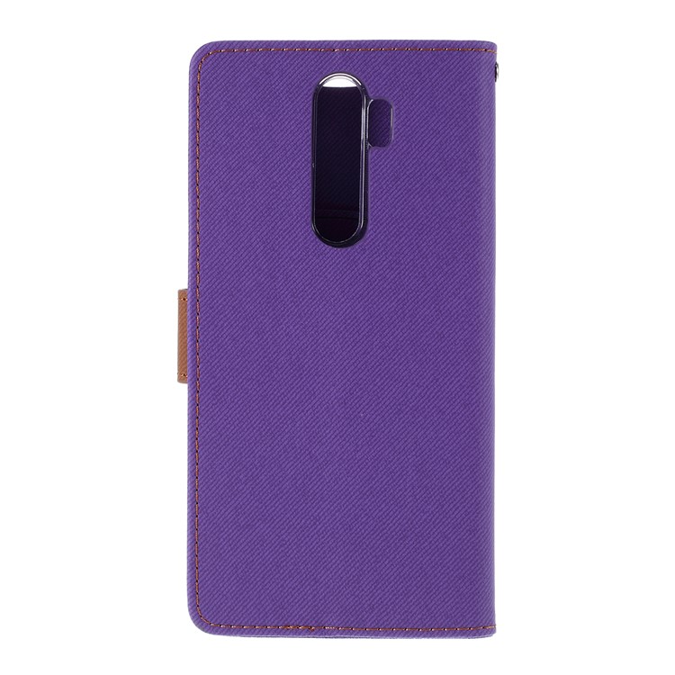 ROAR Twill Skin Wallet Leather Case for Xiaomi Redmi Note 8 Pro - Purple-3