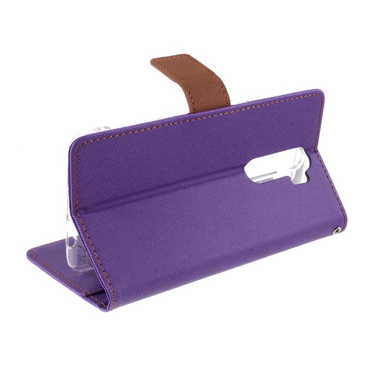 ROAR Twill Skin Wallet Leather Case for Xiaomi Redmi Note 8 Pro - Purple-5