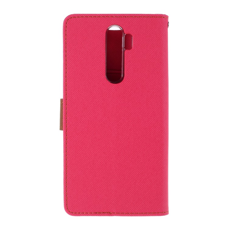 ROAR Twill Skin Wallet Leather Case for Xiaomi Redmi Note 8 Pro - Rose-3
